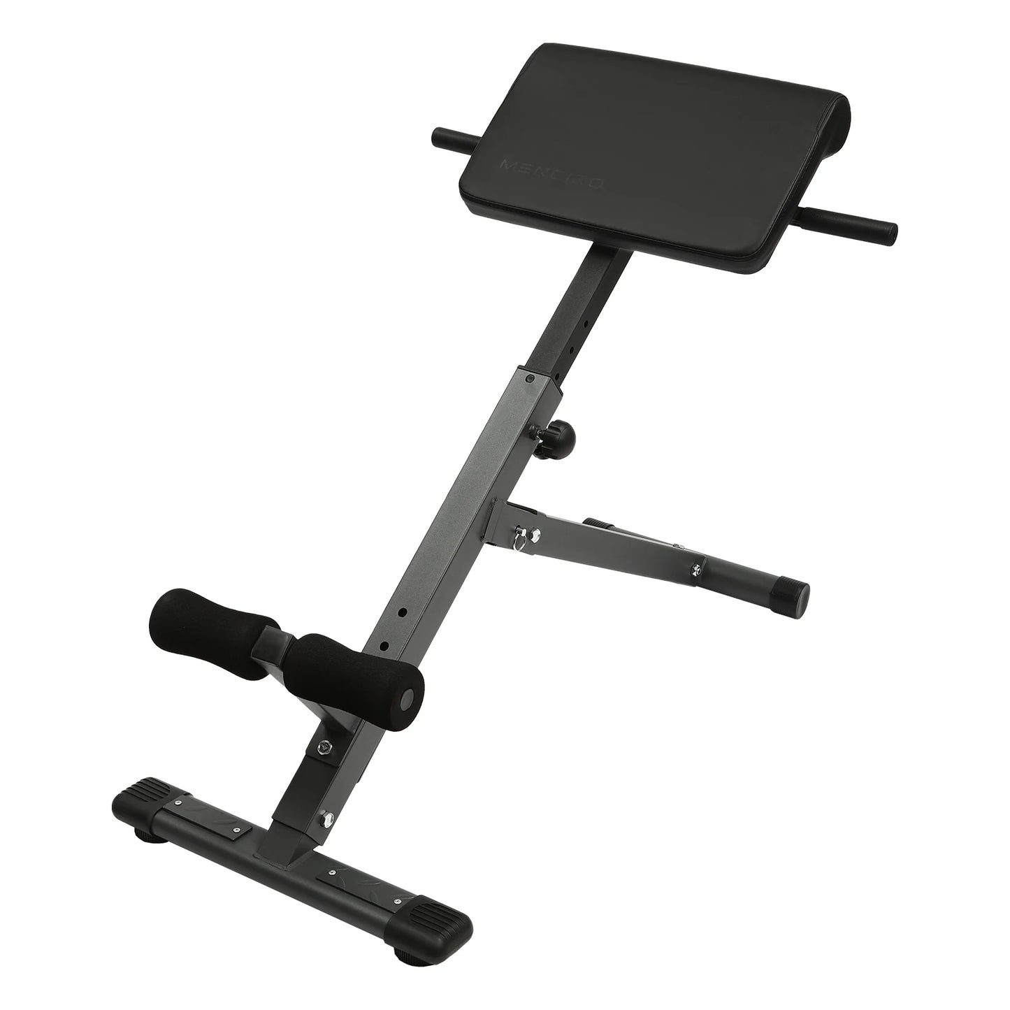 Black / White Roman Chair, Foldable Dumbbell Stool Fitness, Training Bench, 5-Position Adjustable, Steel 330lbs Load, PU Ab Pad, Foam Leg Support, Powder-Coated, Easy Assembly, Anti-Slip Feet, Core Back Ab Exercise, Home Gym