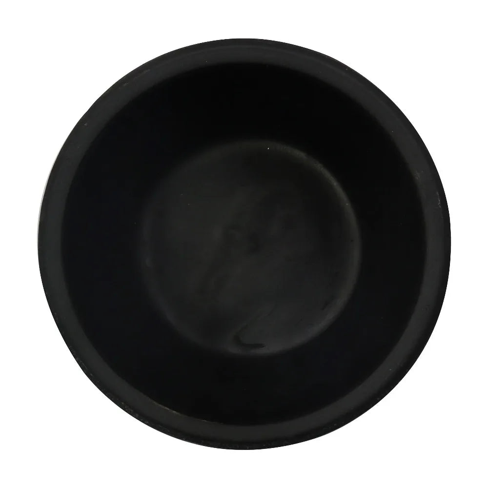 Textured Matte Ceramic Flower Plant Pot Black Indoor Outdoor Garden Decor Planter
