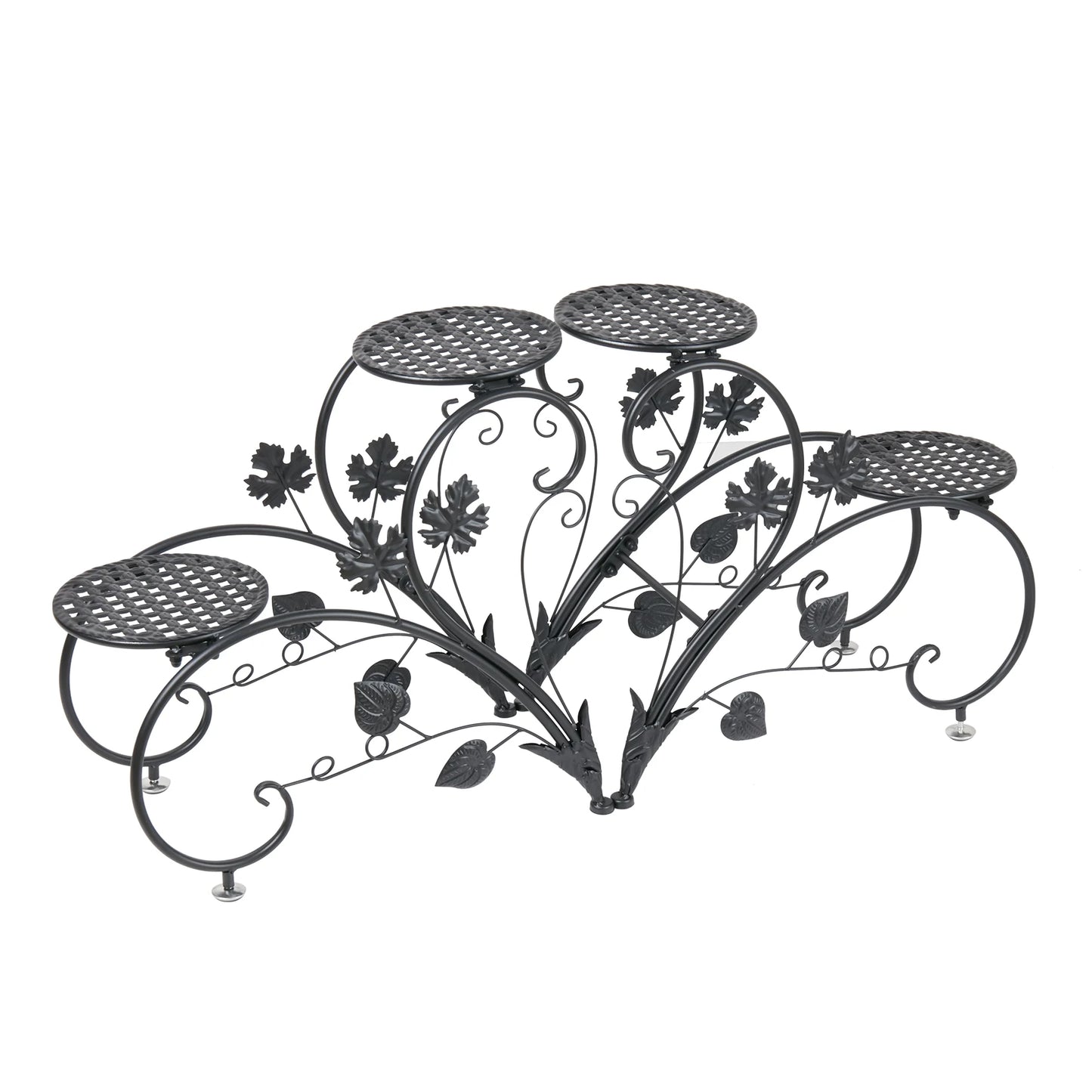 4-Tier Plant Stand Display Shelf Garden Patio Planter Rack Home Decor Flower Stand for Indoor Outdoor