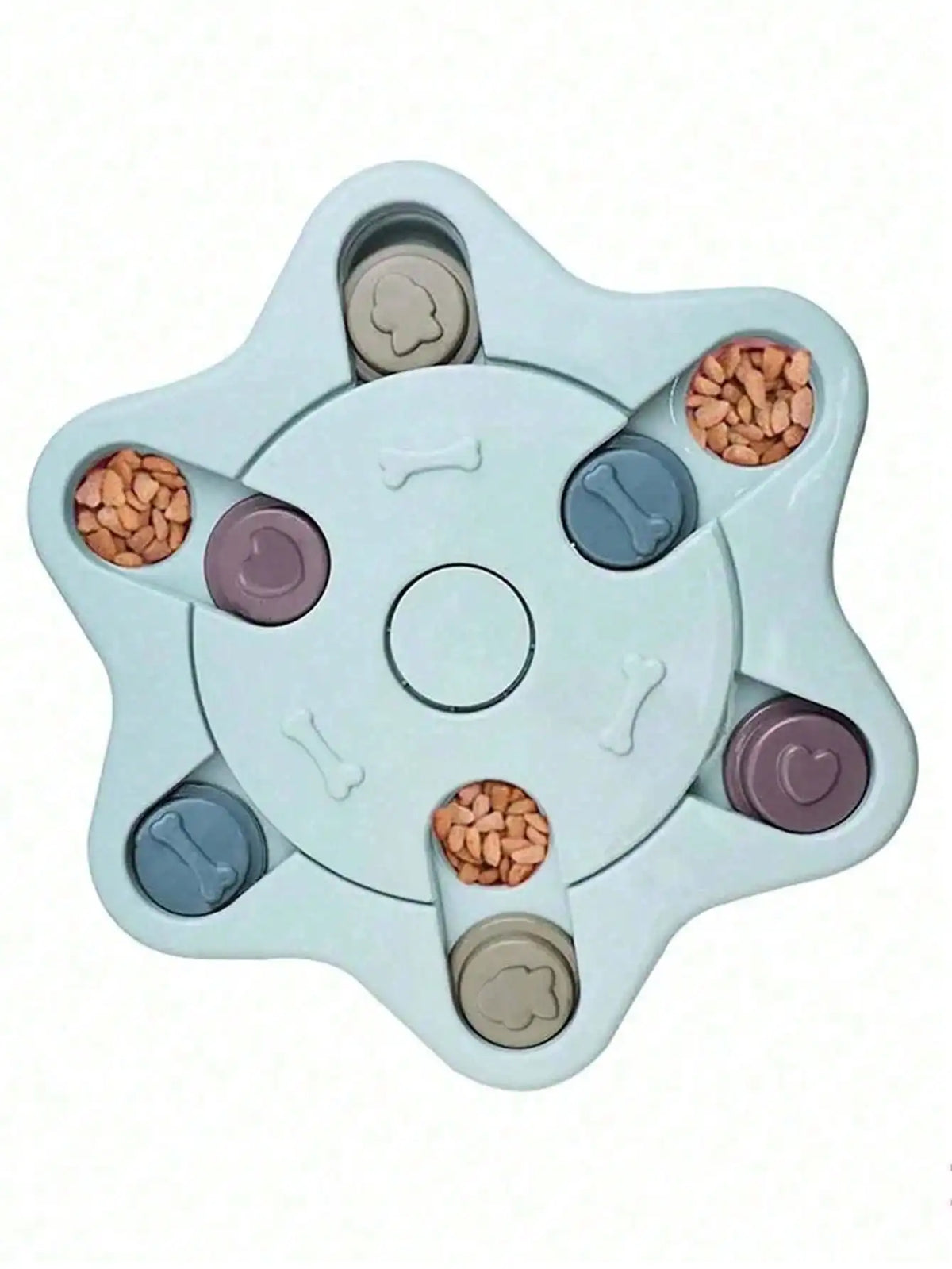 1PC Dog Puzzle Toys Slow Feeder, Interactive IQ-Enhancing Food Dispenser, Non-Slip Slow Eating Bowl, Cat And Dog Food Game, Durable And Easy To Clean, Anti-Choking Function, Slow Feed Treat Dispenser,