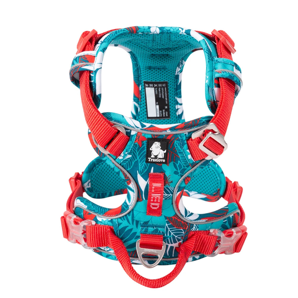 Truelove No Pull Dog Harness Reflective Breathable Adjustable Training Vest for Small Medium Large Dogs Night Walking TLH5657
