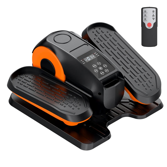 Under Desk Elliptical Machine, 3 Smart Modes 12 Adjustable Speed, Portable Quiet Seated Elliptical Leg Exerciser for Home Office
