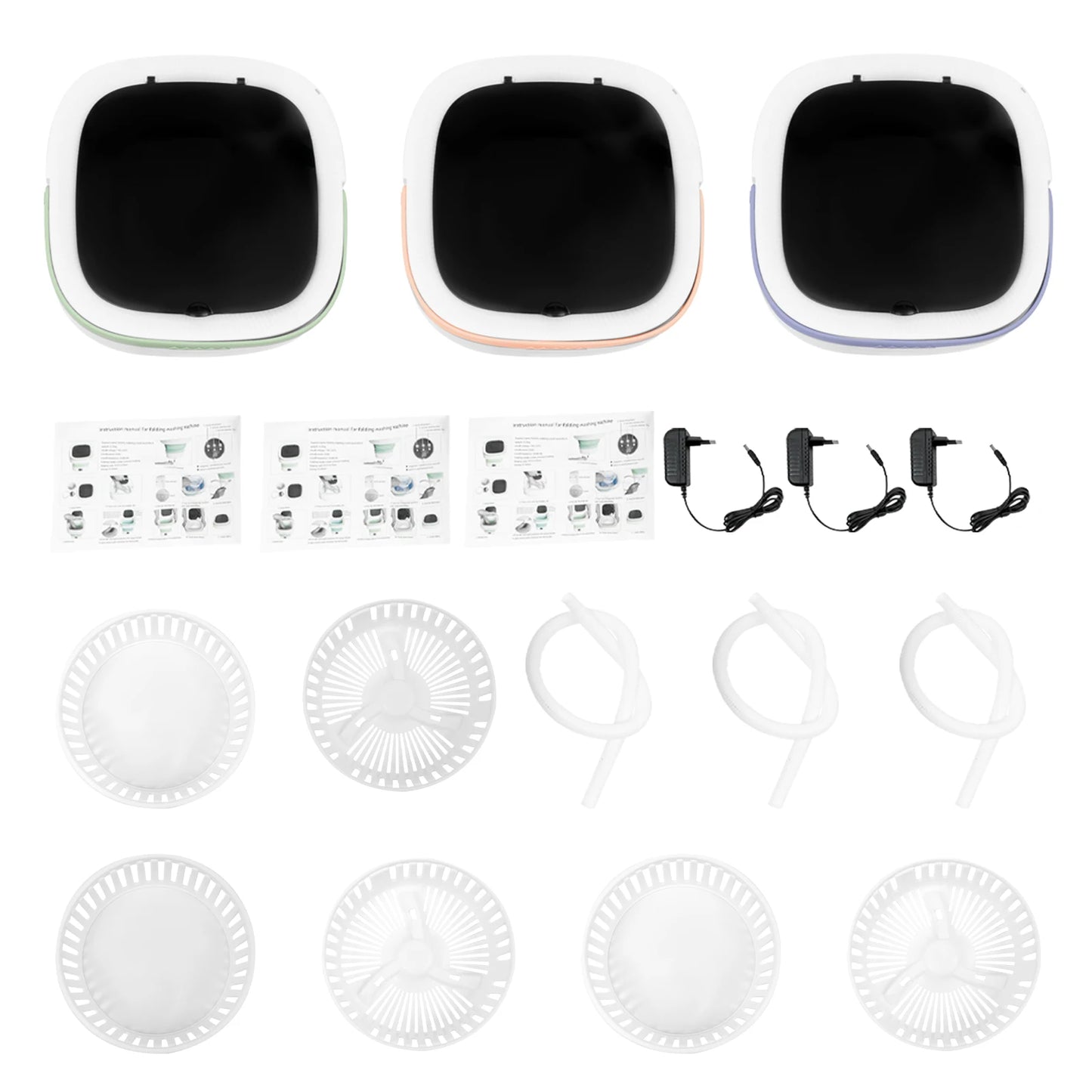 Mini Foldable Washing Machine 12L Capacity Pure Copper Motor 3 Washing Modes Easy To Move for Baby Clothes Underwear