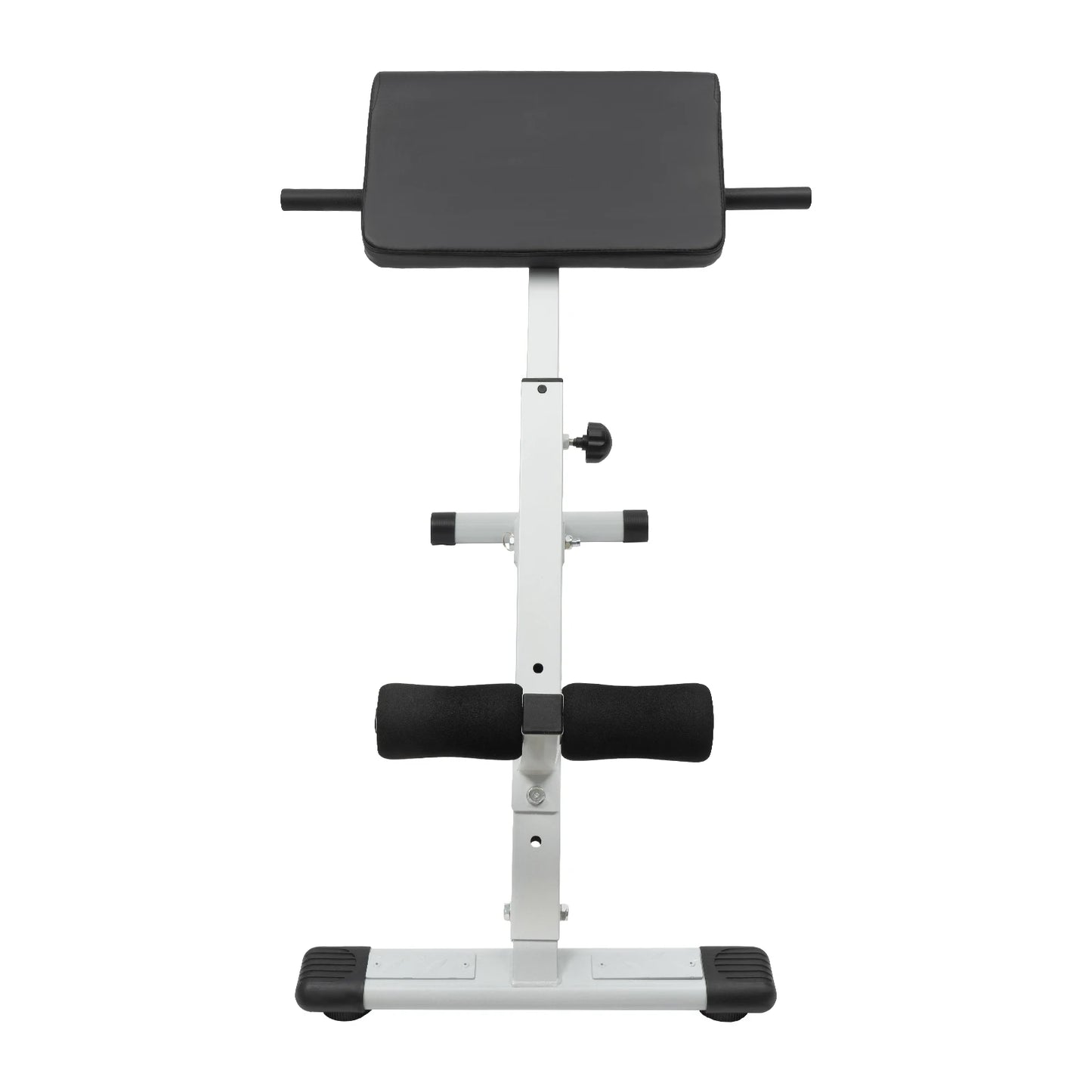 Black / White Roman Chair, Foldable Dumbbell Stool Fitness, Training Bench, 5-Position Adjustable, Steel 330lbs Load, PU Ab Pad, Foam Leg Support, Powder-Coated, Easy Assembly, Anti-Slip Feet, Core Back Ab Exercise, Home Gym