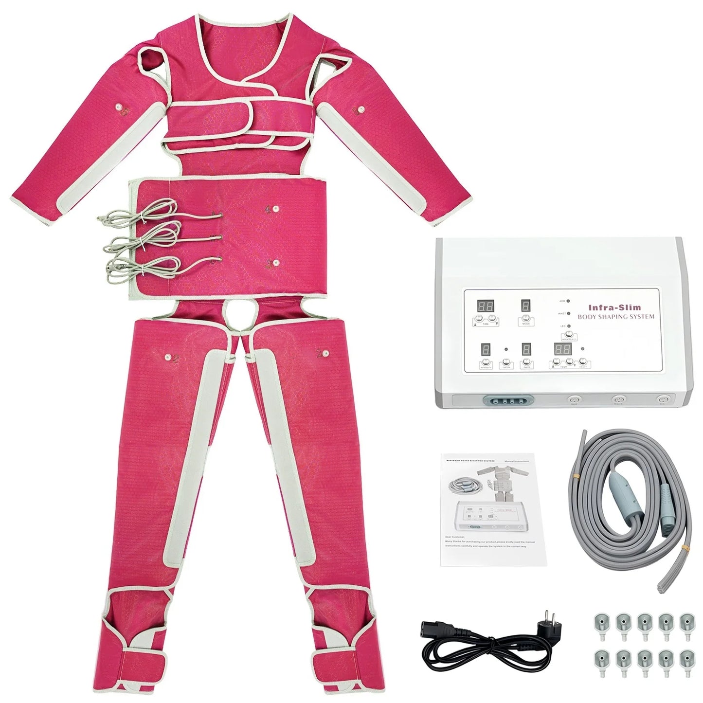 Air Pressure Body Slimming Suit, 7 Levels Adjustable Pressotherapy Heating Massage Device 400W for Home Beauty Salon Spa Relief