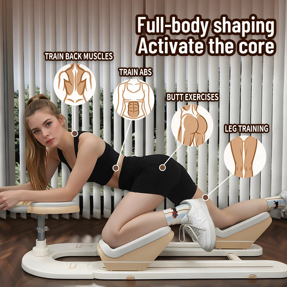 Spine Twist and Stretch Trainer, Low-Impact Home Gym Equipment for Waist Toning, Leg Stretching & Core Activation