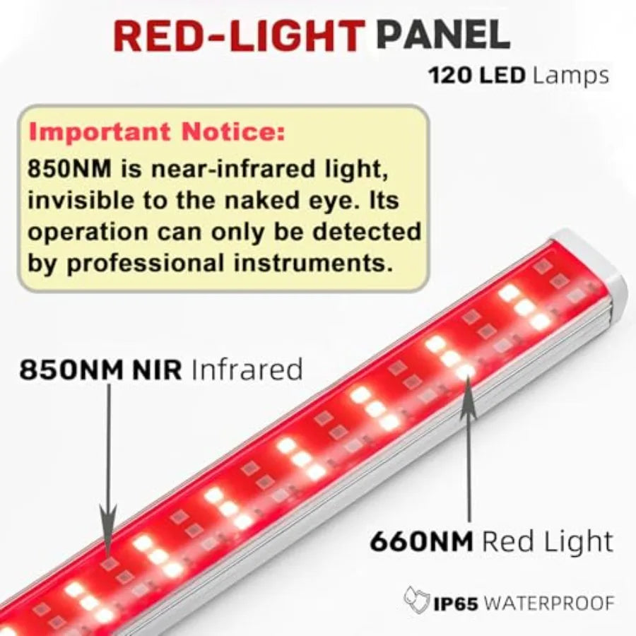 Red Light for Sauna 660nm and 850nm Infrared Therapy Panel for Portable Sauna Accessories