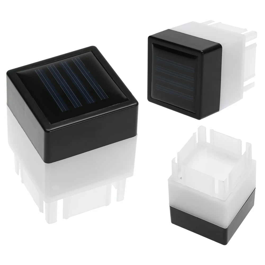 Villa Column Lamps Waterproof LED Fence Deck Column Head Light Outdoor Solar Post Lighting for Patio Garden Decoration