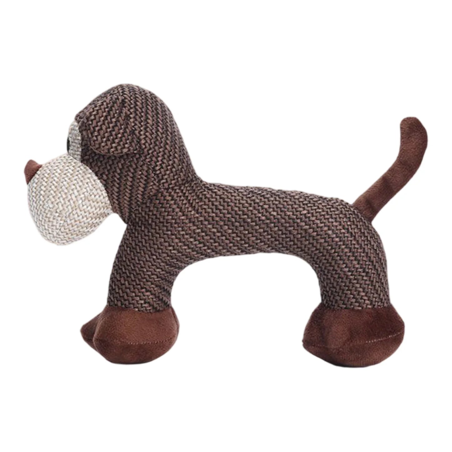 Squeaky Dog Grinding Teeth Toys Wear Resist Interactive Squeak Puppy Toy Cute Animal Shape Plush Linen Toy Pet Chewing Toys