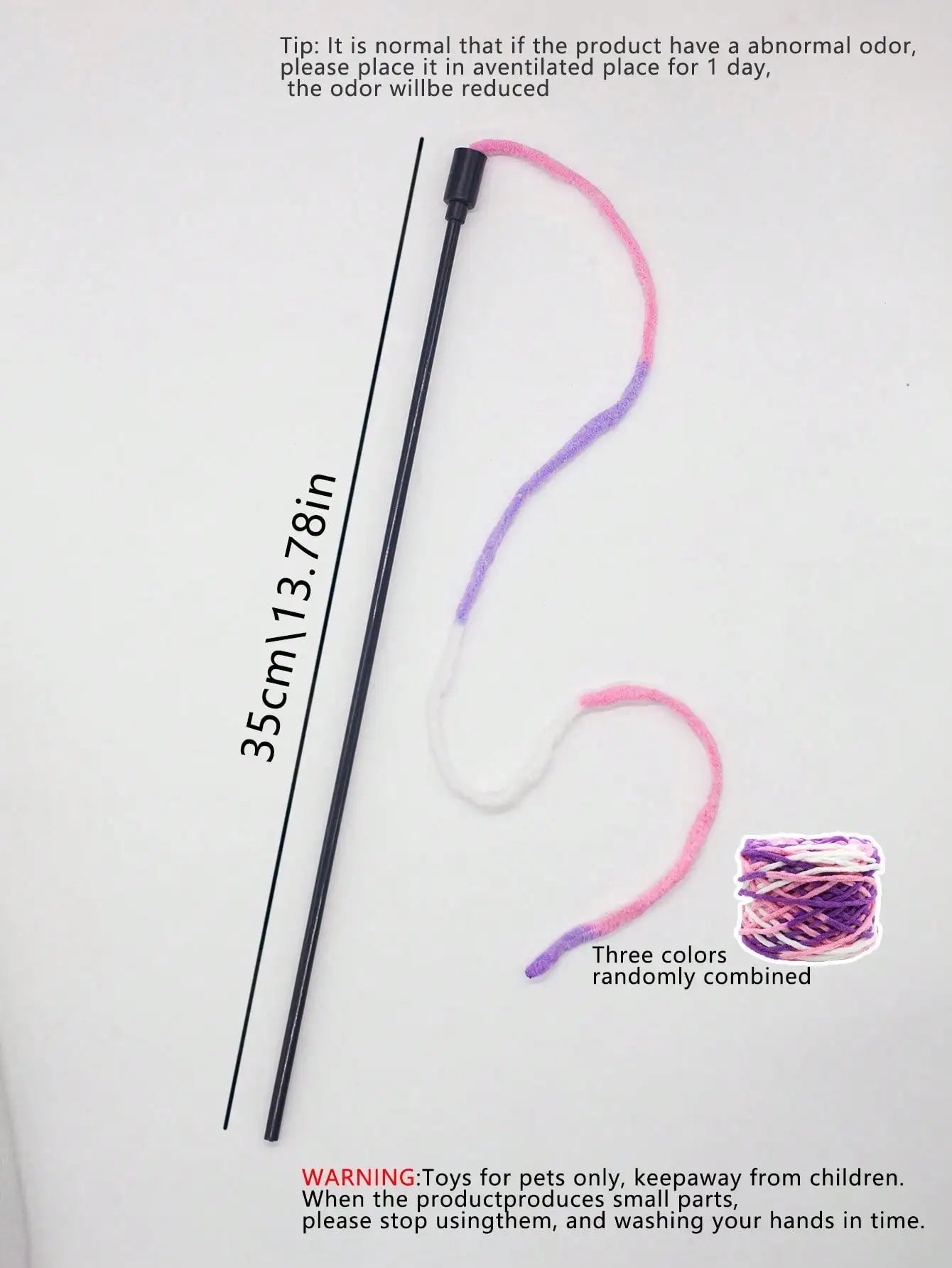 2pcs Playful Cat Wand Toy With Colorful Ribbons For Pet Entertainment