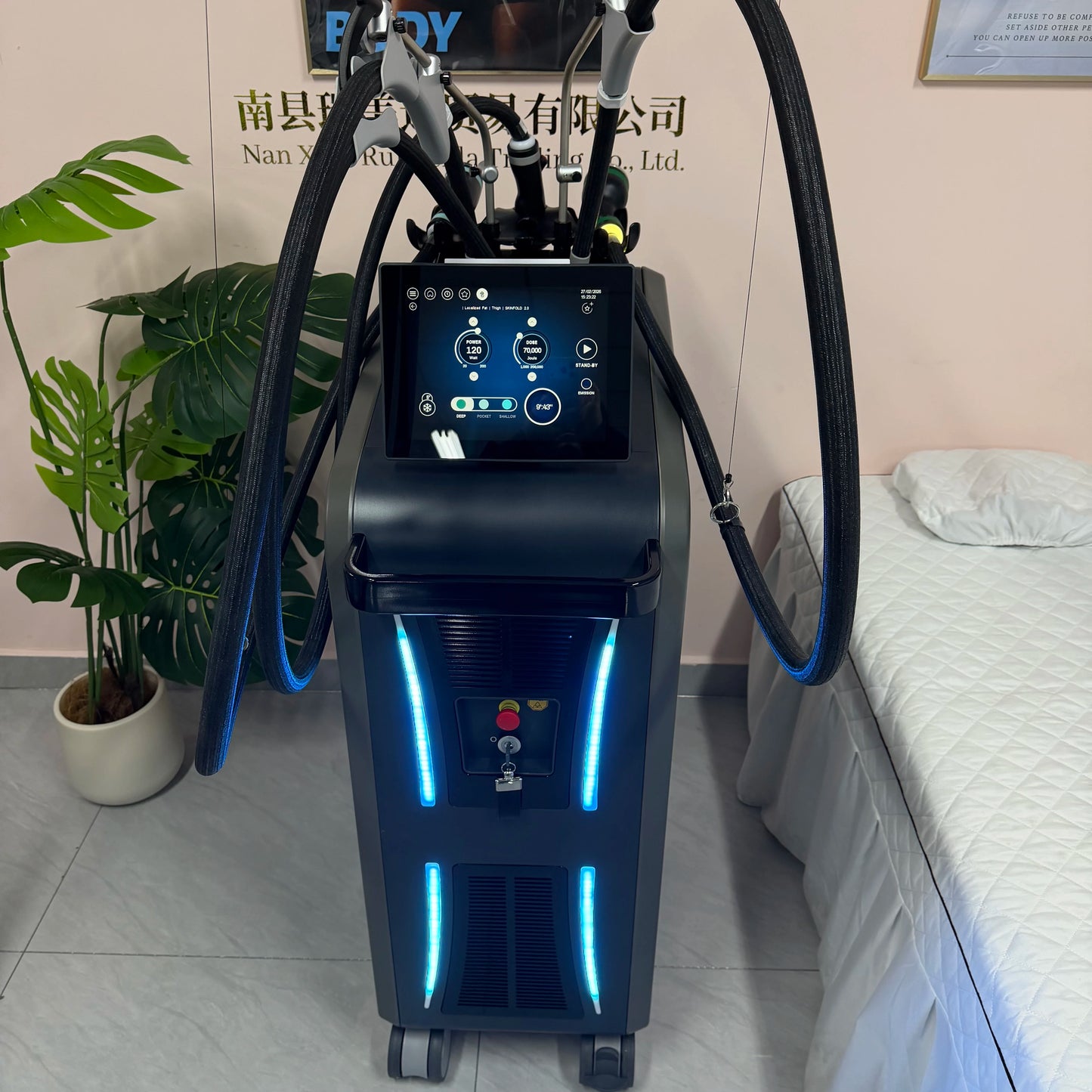 Professional Freeze Slimming Machine, Ice Wave Body Shaping, Skin Tightening & Double Chin Reducer