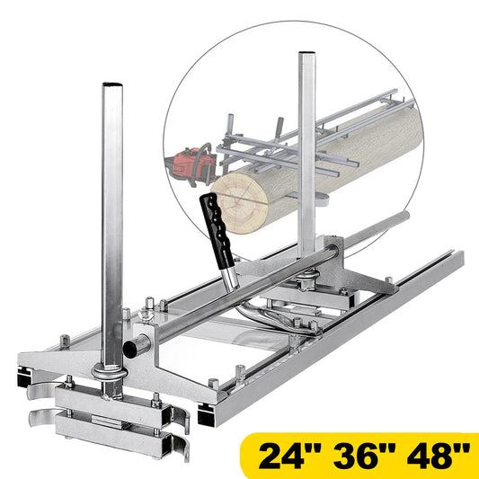 SucceBuy Chainsaw Mill Planking Milling 24 36 48 In Guide Bar Wood Lumber Cutting Portable Sawmill Aluminum Steel Chain Saw Mill