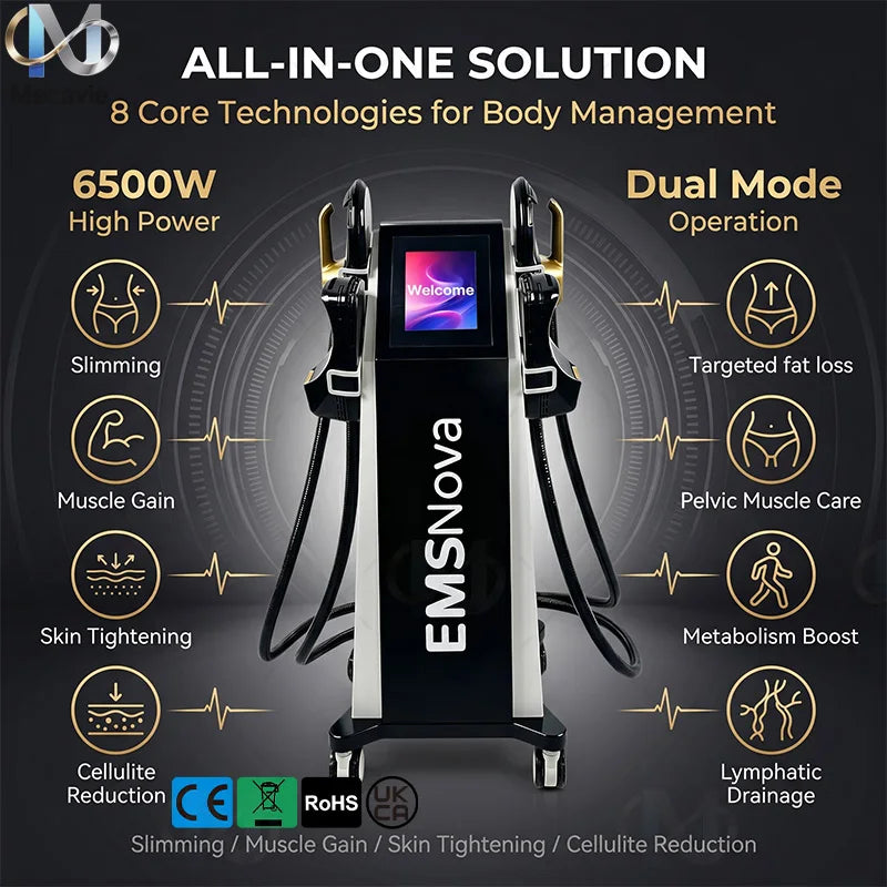 New 6500W 15T RF High Intensity EVibration Pulse Electromagnetic Body Shaping Professional Muscle Growth And Fat Burning Machin