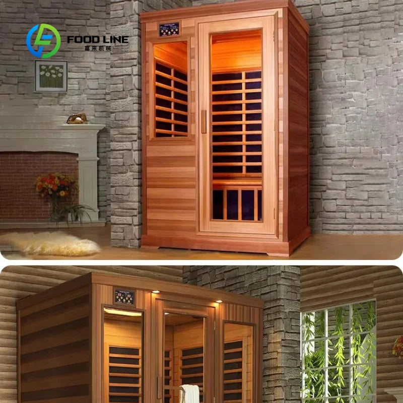 Customized Indoor Sauna Room for Infared Sauna 1-2 Person With Red Light Capsule With Massage