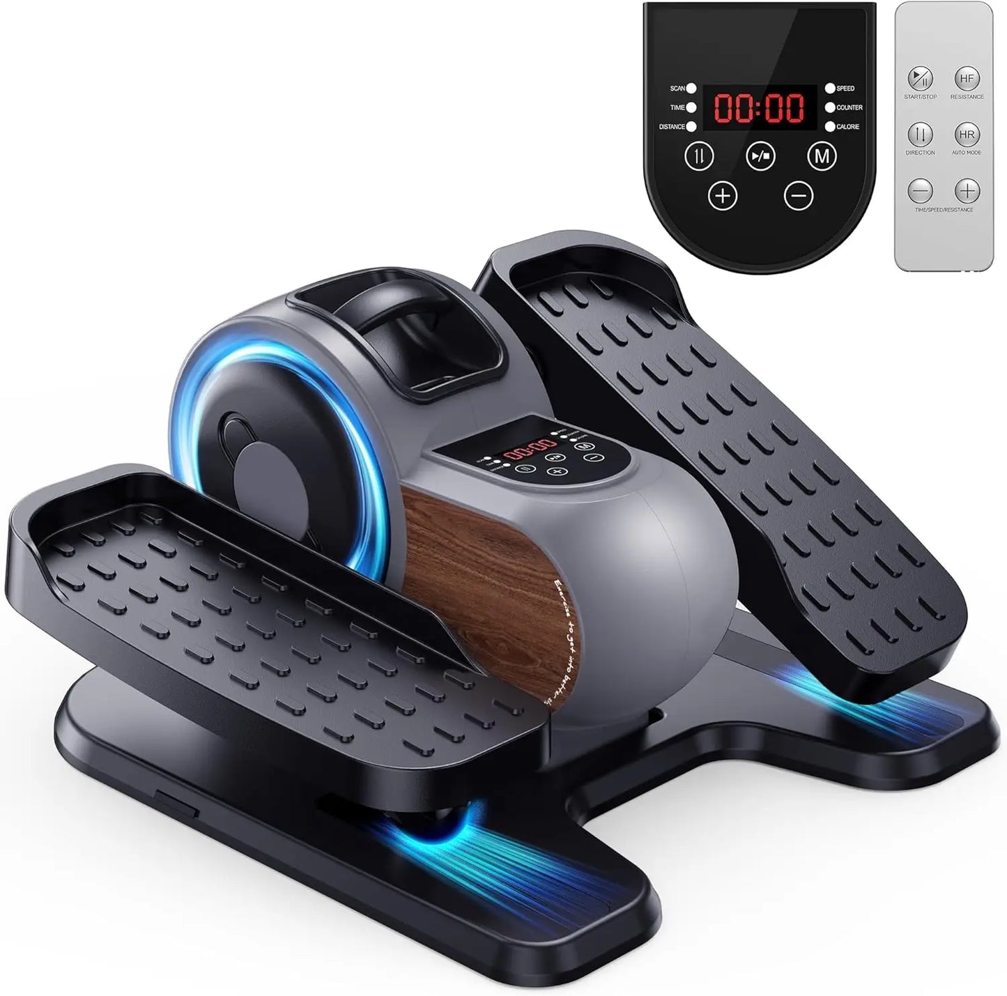 Under Desk Elliptical Exercise Machine, Electric Elliptical for Seniors with 10 Level Adjustable Resistance & Speeds