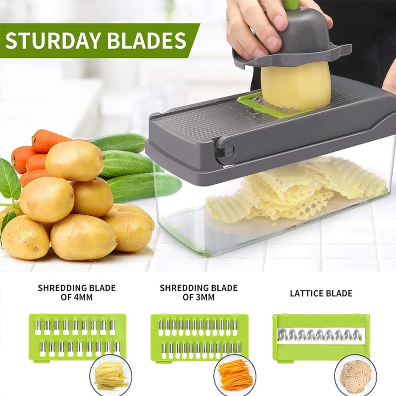 Safe Vegetable Cutter, Valentine's Day Gift Idea for Home Cooks. 33cm, Practical & Caring Present