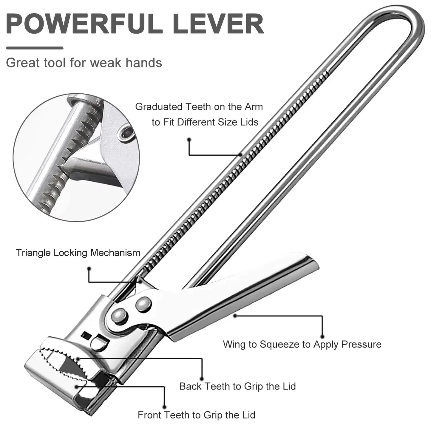 Can Opener Adjustable Stainless Steel Non-Slip Multifunction Manual Jar Bottle Bottle Lid Opener Gadget Home Gadgets Accessories