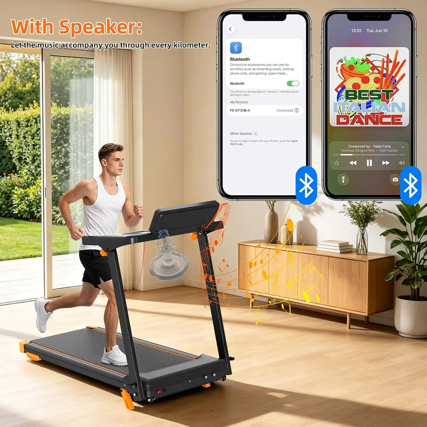 Walking Pad Treadmill, Treadmill with 12% Incline, 3-in-1 Foldable Treadmills for Home,12 HIIT Modes, Quiet Treadmill with Incline, 300 LBS Capacity, with App, Speaker, Heart Rate,and LED Display