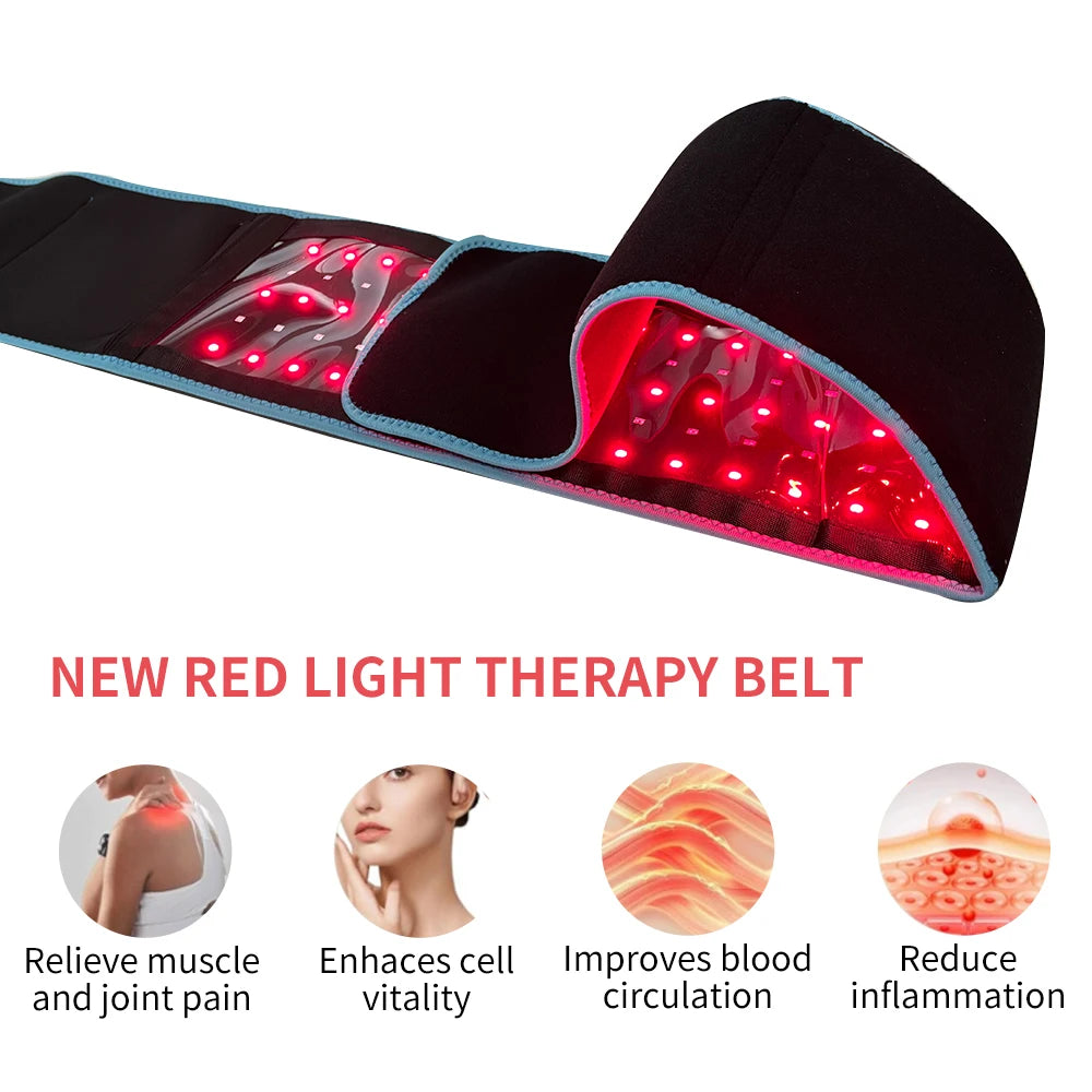 Red Light Belt 660nm 850nm Near Infrared Light Wrap Red Light Device for Body Relaxing Muscle