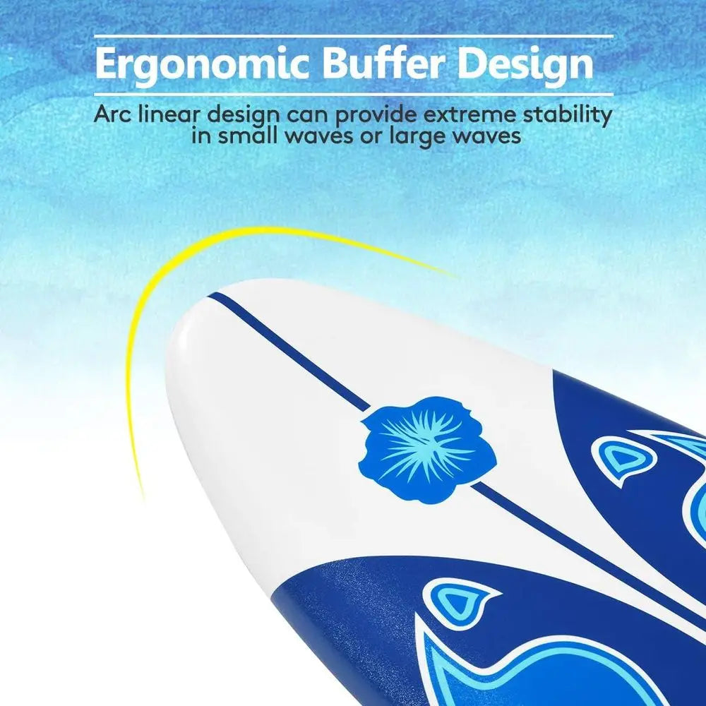 6' Beginner Surfboard for Beach Fun - Ideal for Kids, Youth, and Children with Removable Fins