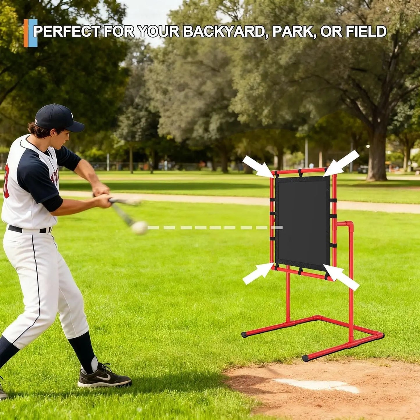 Baseball Strike Zone, Pitching Training for Plastic Balls, Wiffle Ball and Blitzball Compatible, Easy to Set Up and Assemble