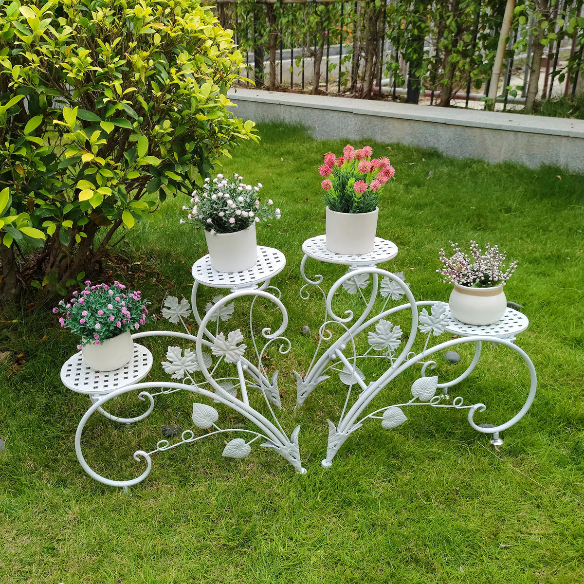 4-Tier Plant Stand Display Shelf Garden Patio Planter Rack Home Decor Flower Stand for Indoor Outdoor