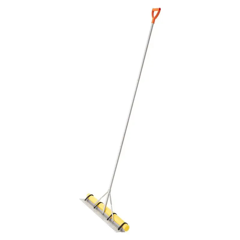 Aluminum Leveling Tool 36" Head 102" Handle For Garden Yard Beach, Heavy Duty Large Rake Loosening Soil Pond Gravel Lawn Care 52ft Rope