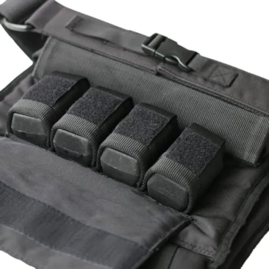 Adjustable Weighted Vest 40lbs - Heavy Duty Tactical Weight Vest for Men & Women Workout - Removable Iron Weights, Reflective St