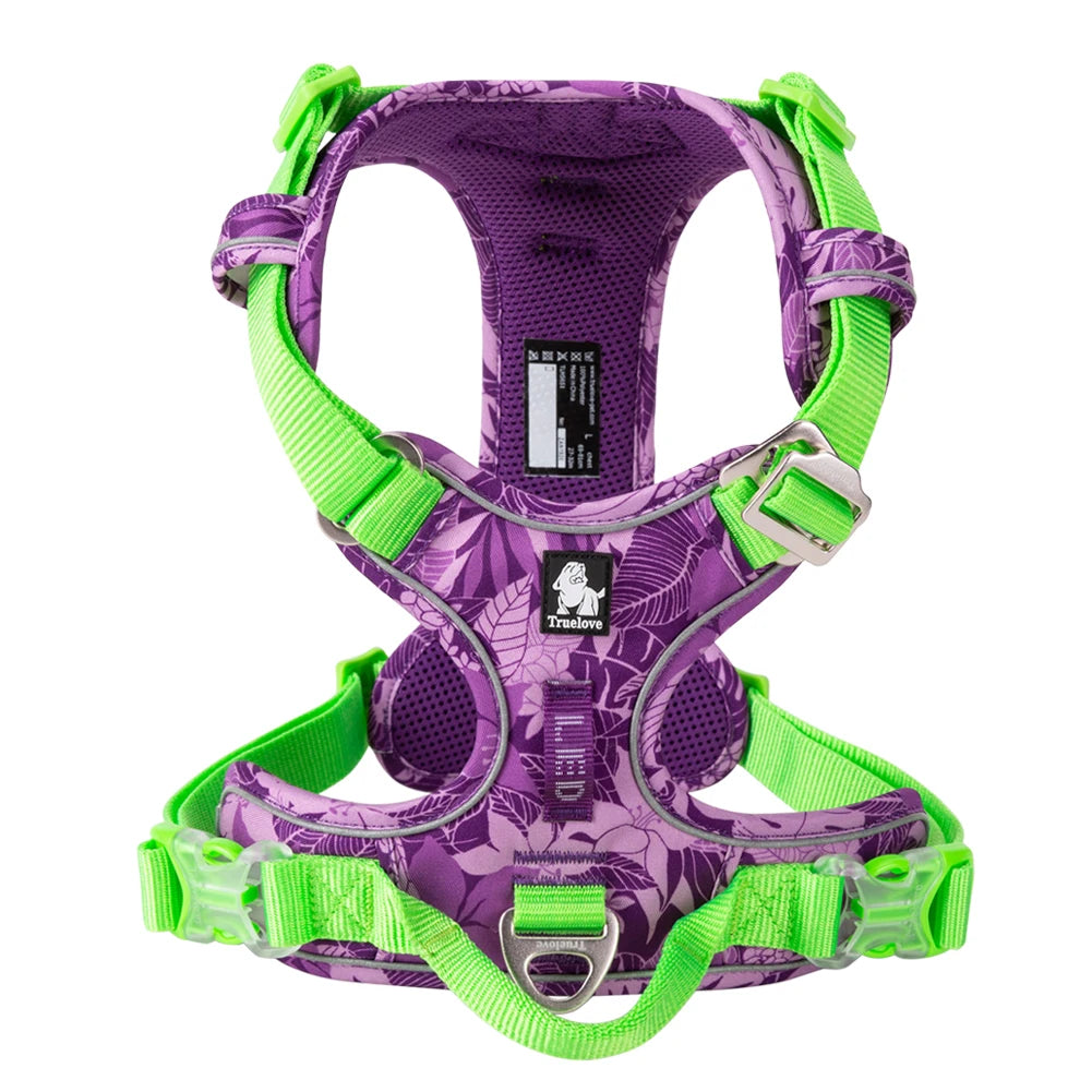 Truelove No Pull Dog Harness Reflective Breathable Adjustable Training Vest for Small Medium Large Dogs Night Walking TLH5657