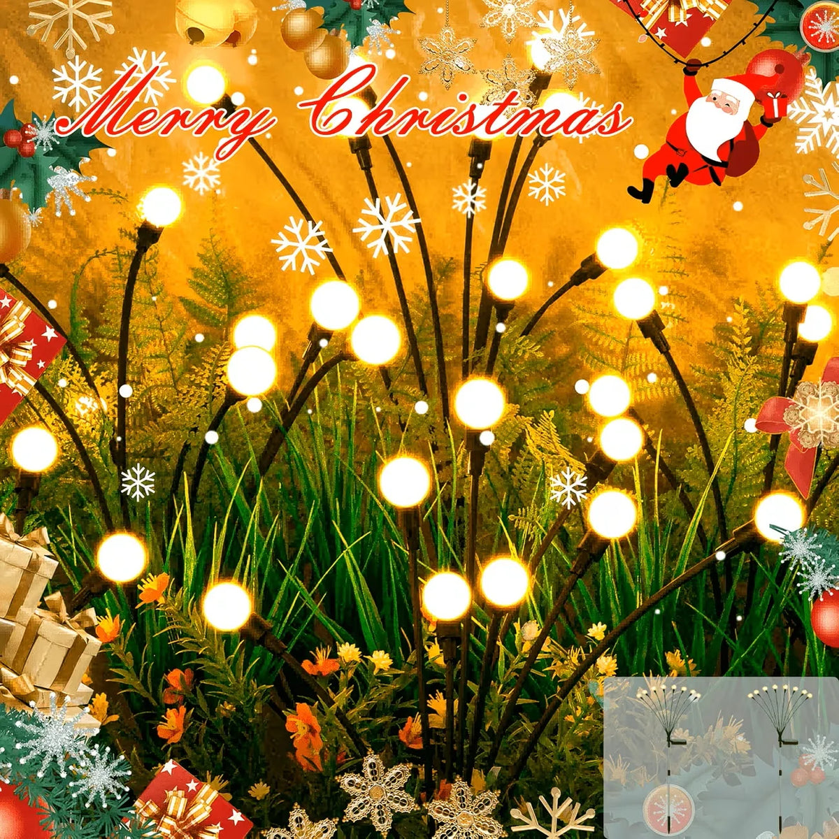 2026 Upgraded Solar Lights Outdoor, 8 Pack Solar Garden Lights with 2 Modes, Firefly Lights Outdoor Waterproof, Sway by Wind, Twinkle Firefly Light for Yard Patio Path Garden Decoration (Warm White)