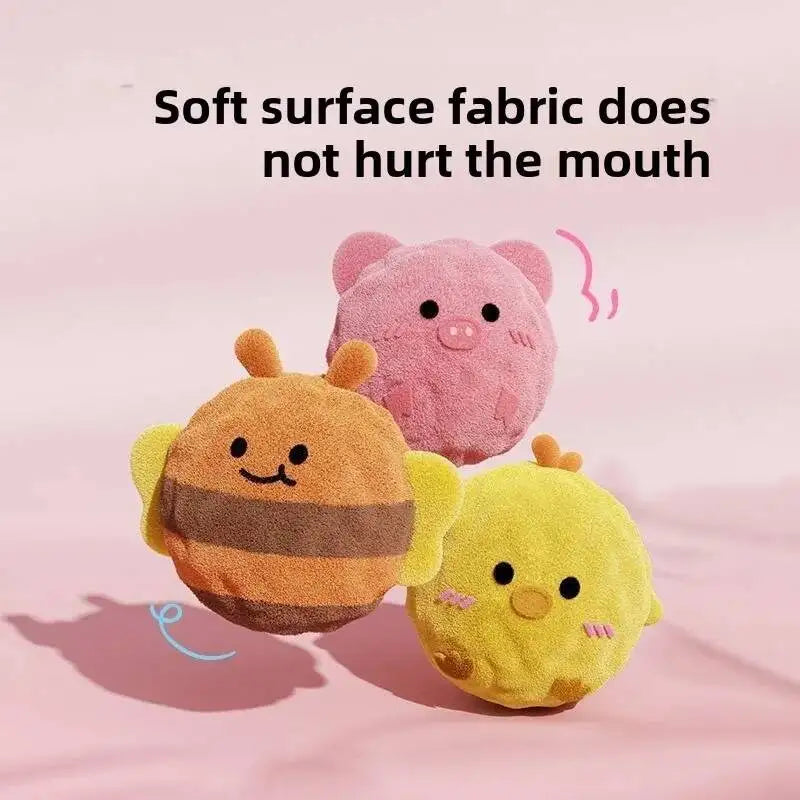 TPR Pet Ball Animal Shape Plush Dogs Squeaky Chew Toy Puppy Bite Resistant Teeth Cleaning Interactive Toys Pets Supplies